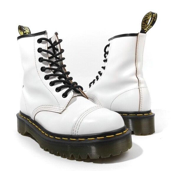 Dr. Martens 1460 Bex White Quilon Cap Toe Lace Up Boot 90s Grunge Y2k Streetwear - Picture 2 of 11
